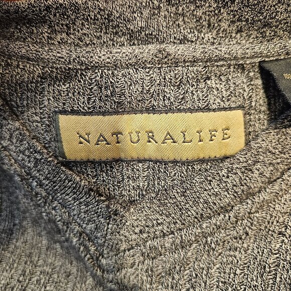 Naturalife Mens XL Gray V-Neck Sweater 100% Cotton Career office hipster dad - Picture 8 of 10